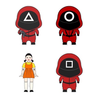 สติ๊กเกอร์ติดโทรศัพท์ลายปลาหมึก