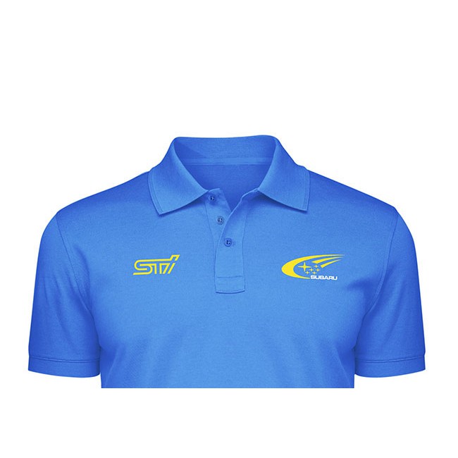 เสื้อโปโลผ้าฝ้าย Subaru STI 100%