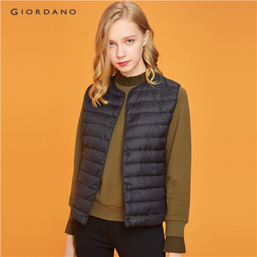 GIORDANO WOMEN Machine washable sleeveless down vest 05379730