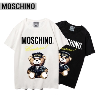 ถูกสุดๆพร้อมส่ง Mos-Ch-Ino เสื้อยืดคอกลมแขนสั้นผ้าฝ้ายลําลองสําหรับคู่รัก Unisexรหัสเต็ม