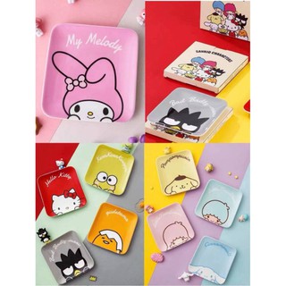 จาน Sanrio Ceramic งานแท้ขนาด 15.5×15.5 cm