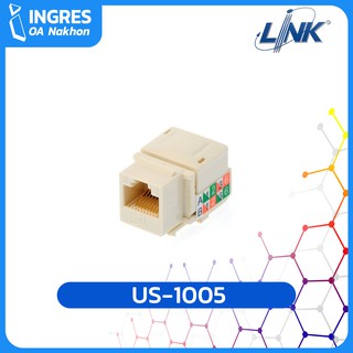 LINK (เต้ารับหัวแลนตัวเมีย) CAT5  RJ45 MODULAR-1005  (INGRES)