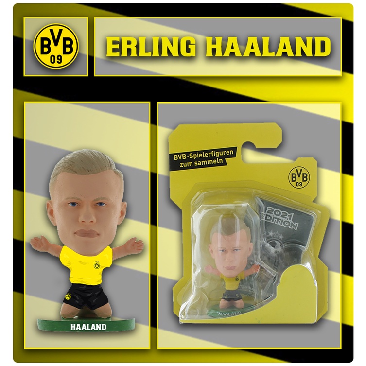 โมเดลนักฟุตบอล SoccerStarz ลิขสิทธิ์แท้จากสโมสร  Borussia Dortmund - Erling Haaland 2021