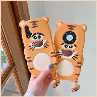 Cartoon Tigger สําหรับ Huawei Y9S Y7A Y8P Y7Pro Y9 prime 2019 P30 P40 P50 Pro Mate40 เคสมือถือ Soft TPU Case เคสโทรศัพท์ เคสซิลิโคน Cute Cover With Pendan