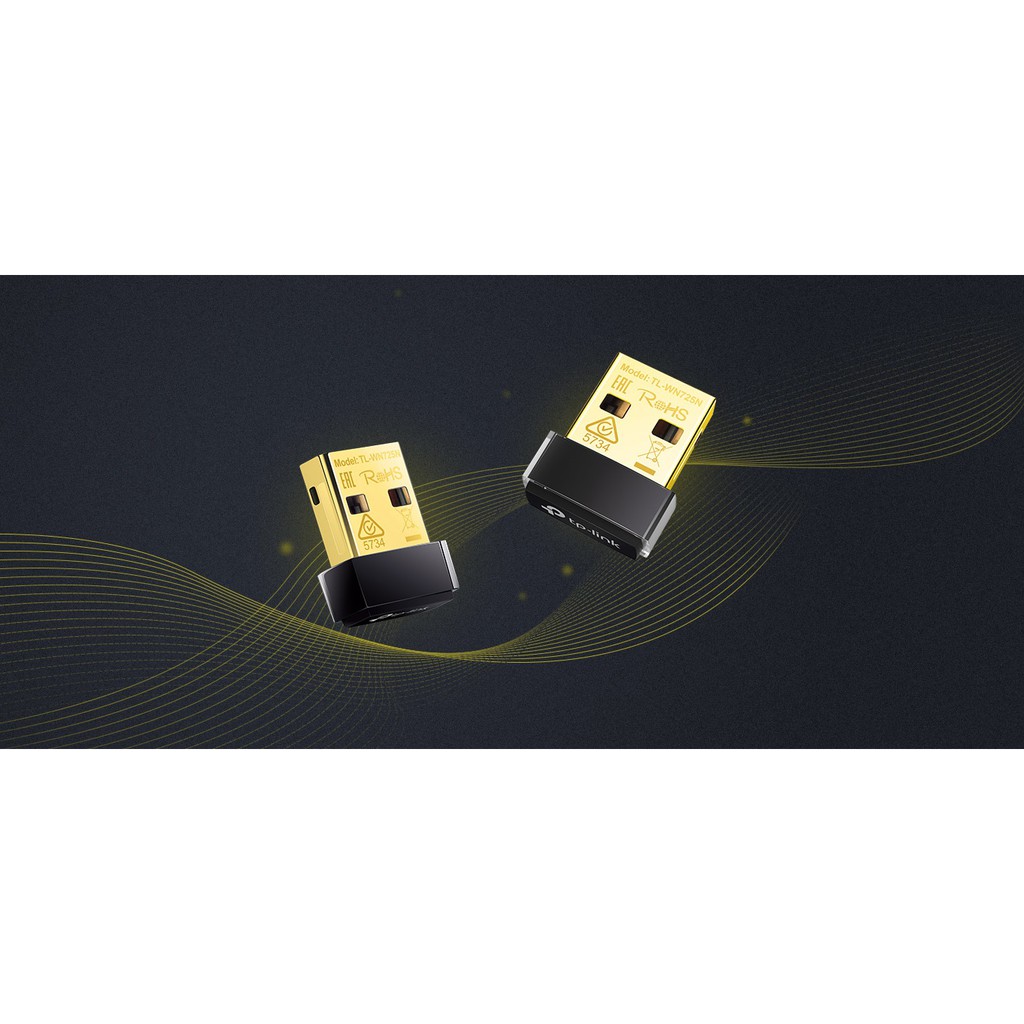 อะแดปเตอร์ไร้สาย Wireless USB Adapter TP-LINK (TL-WN725N) N150 N Nano USB WiFi 150Mbps.