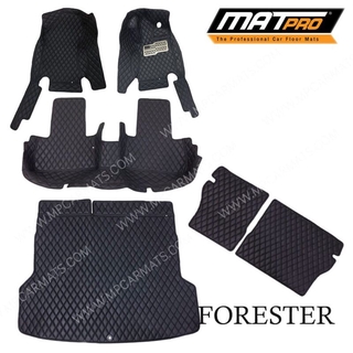 MatPro พรมปูพื้นเข้ารูป5D 6D Premium Fitted Leather Car Mats สำหรับรถรุ่น SUBARU FORESTER ปี2019-2020