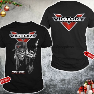 เสื้อยืดลําลอง แขนสั้น พิมพ์ลายหัวกะโหลก Victory Motorcycles Skull Vegas High-Ball Hammer สําหรับผู้ชายS-5XL