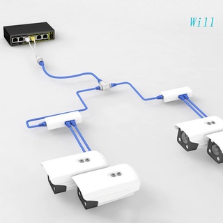 Will อุปกรณ์เชื่อมต่อ RJ45 POE Splitter สําหรับกล้องเราเตอร์ กล้องรักษาความปลอดภัย