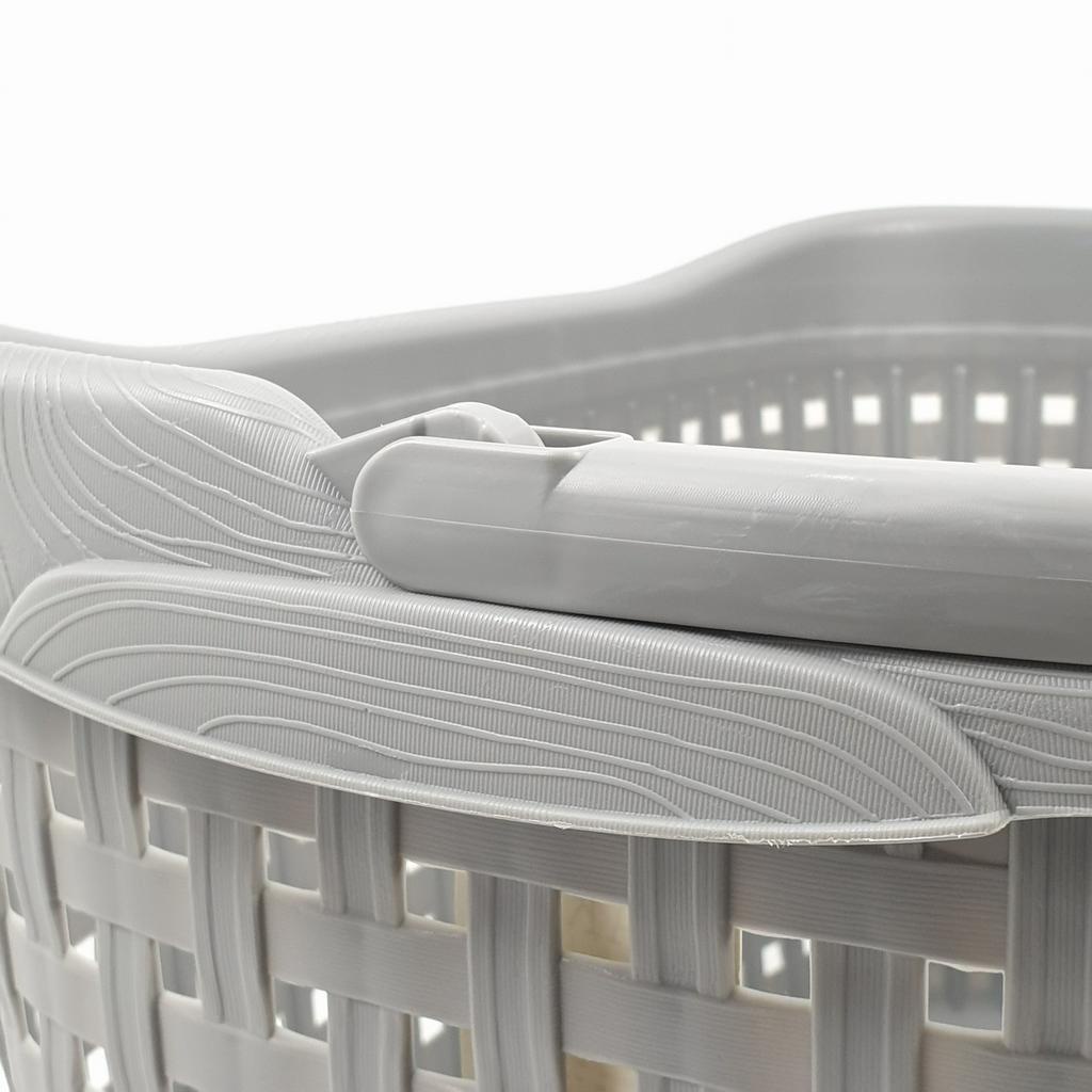 GlobalHouse SAKU ตะกร้าผ้าพลาสติกหูหิ้ว 42ลิตร ขนาด60x40x27ซม. รุ่น TG51900 สีเทา สินค้าของแท้คุณภาพดี - รูปที่ 7