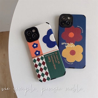 เคสโทรศัพท์มือถือ ลายดอกไม้ แบบเรียบง่าย สําหรับ iPhone 13Pro 12 Pro Max 11 XR Xs Max 7Plus 8Plus