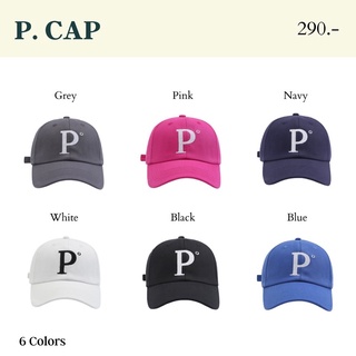 🌷พร้อมส่ง🌷P.Cap หมวกแก็ปปักตัวอักษร P