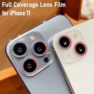 3D คลุมทั้งหมดแฟลชเจาะกระจกเทมเปอร์เลนส์กล้องป้องกันสำหรับ for iPhone 11 Pro Max แววเพชรเลนส์ปกป้องหน้าจอ