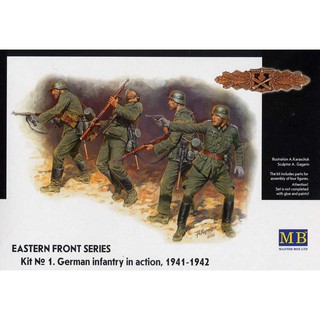 ฟิกเกอร์โมเดล Master Box Model 1/35 MB3522 Eastern Front Series. Kit № 1. German Infantry in action, 1941-1942 /