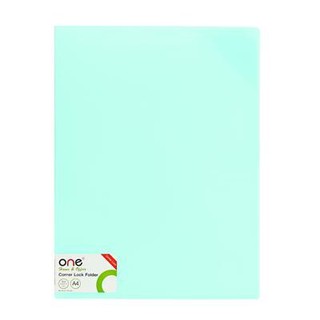 แฟ้มโชว์เอกสารล็อกมุม A4 สีเขียว (4ซอง/เล่ม) ONE CF1145/A4 A4 Corner Locking Display File (Green / 4 Sachets) ONE CF1145