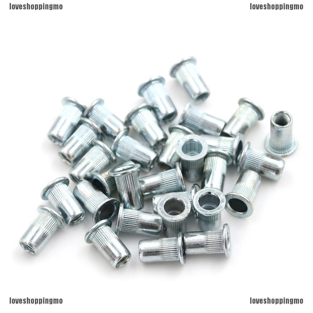 ส่งฟรีเมื่อซื้อครบ 99บาทReadystock M5 Thread Blue white zinc Rivet Nut Insert Nutsert