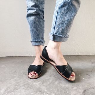 Windy Comfy Sandal X-Cross Black สีดำ