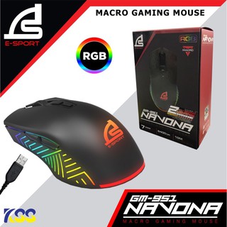 SIGNO E-Sport NAVONA Macro Gaming Mouse รุ่น GM-951 (Black) (เกมส์มิ่ง เมาส์มีสาย)ประกัน 2 ปี