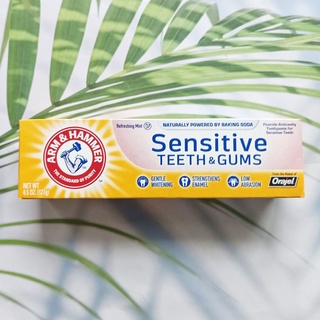 ยาสีฟัน ฟลูออไรด์ Sensitive Teeth &amp; Gums Toothpaste, Refreshing Mint 127g (Arm &amp; Hammer®)