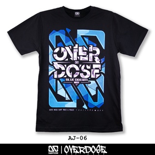 💙DRG💙Overdose T-shirt เสื้อยืดคอกลม สีดำ รหัส AJ-06(โอเวอโดส)