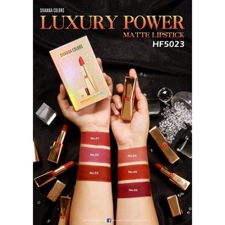 พร้อมส่ง SIVANNA COLORS HF5023 Luxury Matte Lipstick ลิปแมท สีสวยติดทนนาน มาพร้อมกล่องดูหรู น่าจับจอง exp18/07/2024