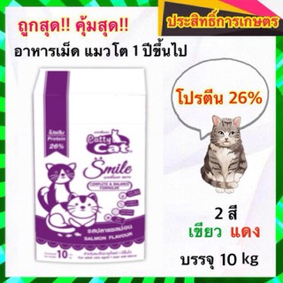 อาหารแมว 10kg โปรตีน 26% อาหารเม็ดแมวโต 1ปีขึ้นไป APSHOP2022