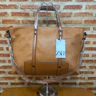 Zara Trf Leather Tote Bag กระเป๋าสัพาน