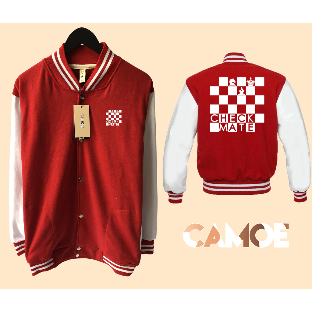 เสื้อแจ็คเก็ตเบสบอล Chess Check Mate Varsity
