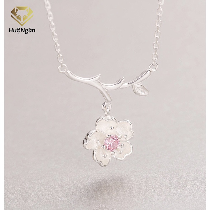 Hue Ngan สร้อยคอเงิน 925 - Cherry blossom PP1622