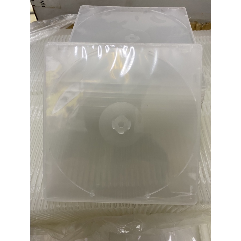 BOX CD PP 1 SLIM  สีขาวใสใส่ปกได้(1แพ็คมี10ใบตกไม่แตก)