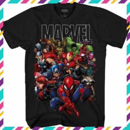 SO CHEAP - เสื้อยืด - เสื้อยืด marvel unisex ฮีโร่ 2 สินค้าไซส์ยุโรปมาตรฐาน ผ้าคอตตอน 100%