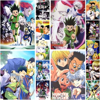 โปสเตอร์กระดาษ เคลือบสีขาว พิมพ์ลายอนิเมะ Hunter X Hunter คุณภาพสูง สไตล์โมเดิร์น สําหรับตกแต่งบ้าน ห้องนั่งเล่น