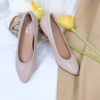 WOO Viola Genuine Leather Heel ส้นสูง 1 นิ้ว สี Whisper pink