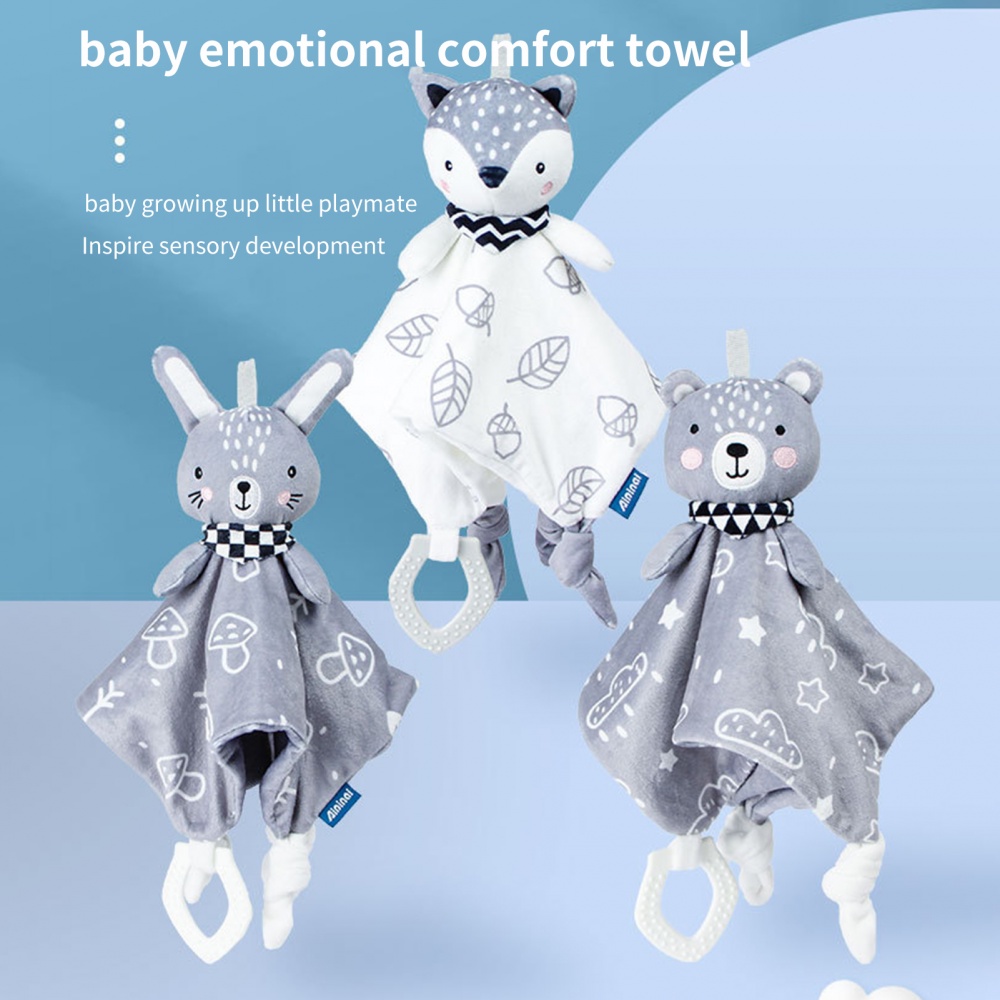 ผ้าห่มนุ่ม รูปการ์ตูนสัตว์น่ารัก พร้อมผ้าขนหนู สําหรับเด็กทารก