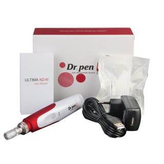 Dermapen เดอร์มาเพน ปากการักษาหลุมสิว Dr. pen Ultima N2-W (รุ่นไร้สาย) แถมหัวเปลี่ยน 12 pin 2ชิ้น เลือกหัวแบบอื่นได้)