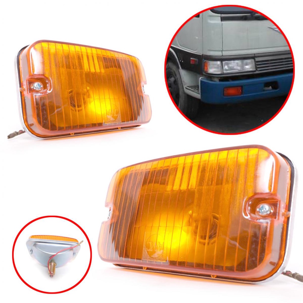 ไฟเลี้ยวกันชน ISUZU ฮิโน่ ไฟในกันชน ไฟหรี่กันชน รุ่น อีซูซุ HINO ปี 1990 - 1997 ฝาส้ม 1 คู่ (เสี่ยไฮ