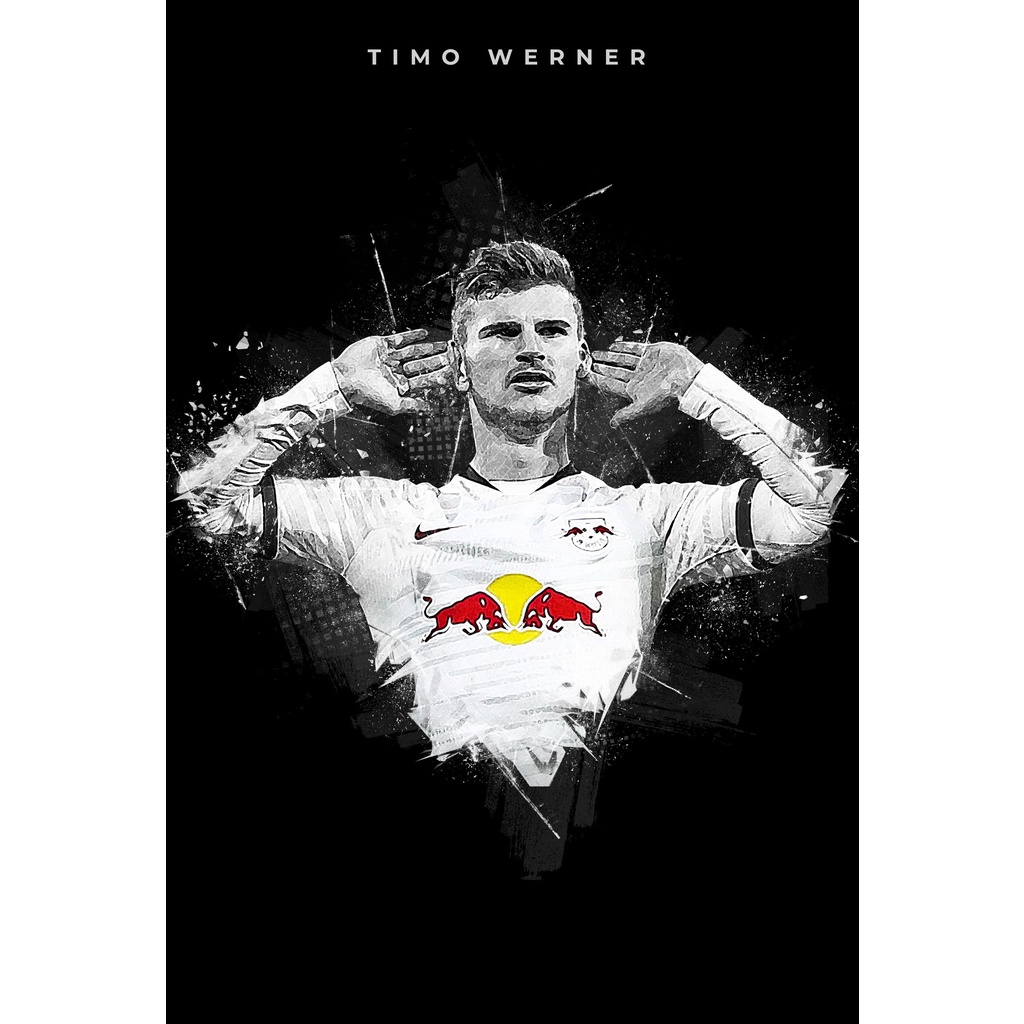 โปสเตอร์ Timo Werner แวร์เนอร์ Chelsea เชลซี champions แชมป์ poster ฟุตบอล Football โปสเตอร์ฟุตบอล ต