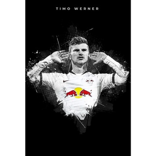 โปสเตอร์ Timo Werner แวร์เนอร์ Chelsea เชลซี champions แชมป์ poster ฟุตบอล Football โปสเตอร์ฟุตบอล ตกแต่งผนัง รูปติดห้อง