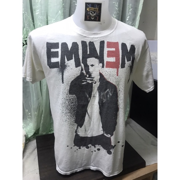 เสื้อยืด เสื้อวงEMINEM สีขาว