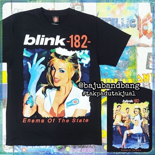 ขายดี Blink-182 เสื้อยืดลําลอง แขนสั้น พิมพ์ลายวงร็อค Enema Of The State Baju สไตล์วินเทจ ร็อคร้อน | เสื้อยืดลําลอง ผ้าฝ