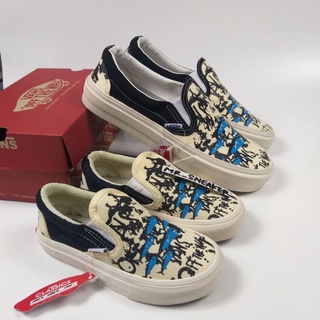 Vans slip On Steadmen Fish Tuna รองเท้าสลิปออน สีดํา สีขาว สําหรับเด็ก