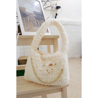 ☁️ Fluffy bag crochet ☁️ กระเป๋าถักโครเชต์ขนปุกปุย