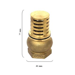 Foot valve ANA 1" BRASS FTV FOOT VALVE Water valve Water supply system ฟุตวาล์ว ฟุตวาล์ว ANA FTV 1 นิ้ว สีทองเหลือง วาล์