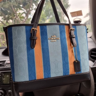 ส่งฟรี⚡กระเป๋าสะพายข้าง Coach แท้💯 สีฟ้า สดใส น่ารัก ใบกำลังดี outlet กระเป๋าถือ ผู้หญิง