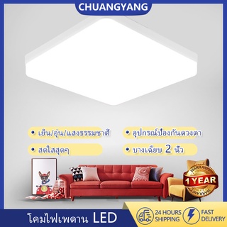 【สต๊อกพร้อม/COD】โคมไฟเพดาน LED ไฟเพดาน ทรงสี่เหลี่ยม 20W 30W 50W บางพิเศษ ไฟห้องนอน ไฟห้องรับประทานอาหาร หลอดไฟ downlight แสงขาว Day Light สไตล์โมเดิร์น สําหรับห้องนั่งเล่น ห้องครัว ห้องนอน โคมไฟระเบียง