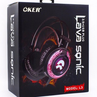 OKER L3 Lava sonic หูฟังเกมมิ่ง ระบบสเตอริโอ 2.1