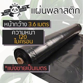 พลาสติกโรงเรือนอย่างดี PandaPlas หน้ากว้าง 3.6 เมตร สีขาวขุ่นและดำ/ตัดแบ่งขาย