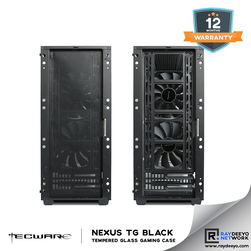 Tecware NEXUS TG BLACK กระจกนิรภัย ATX เคสเกมมิ่ง [ATX, Matx, Mini-ITX]