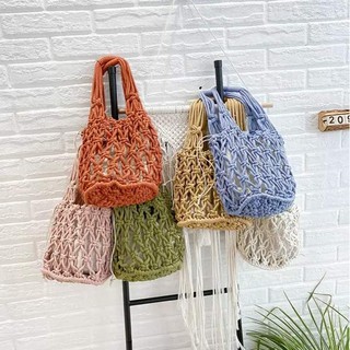 กระเป๋าสานตาข่ายเล็ก (A133) กระเป๋าถือ กระเป๋าสะพายข้าง