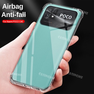 เคสโทรศัพท์มือถือซิลิโคน TPU ใส แบบนิ่ม กันกระแทก สําหรับ Xiaomi PocoC40 Poco C 40 40C Poco C40