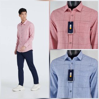 เสื้อเชิ้ตแขนยาว เนื้อผ้าพรีเมียม Cotton 100% Brush นุ่มอย่างเหลือเชื่อ Outlet Premium Shirt PB